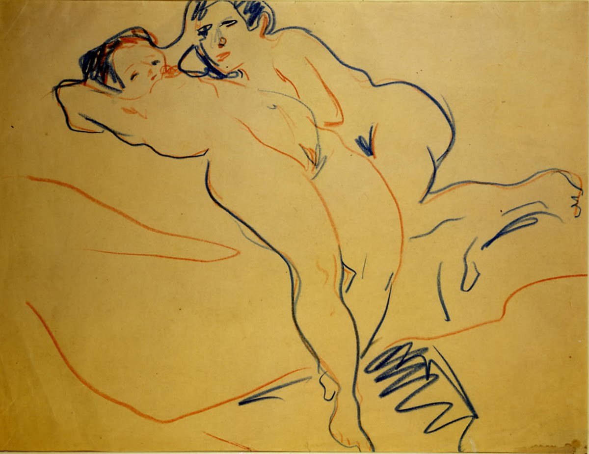 Ruhendes Paar by Ernst Ludwig Kirchner, c.1907